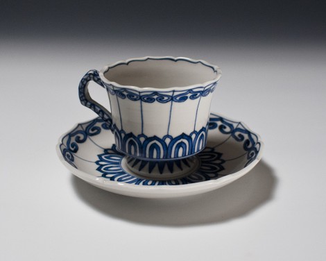 Sométsuké Tea Cup Set by Kanzan Shigeta: click to enlarge