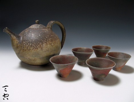 Dai Green Tea Set by Nagai Ken: click to enlarge