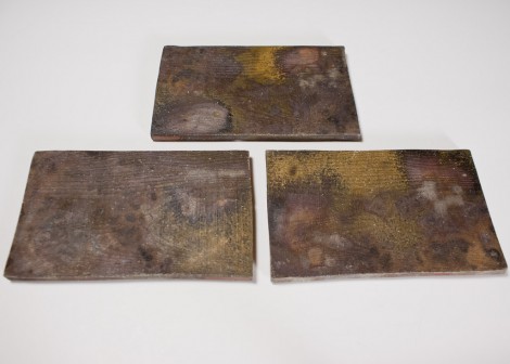 Shihō-zara Slab Plate Set by Nagai Ken: click to enlarge
