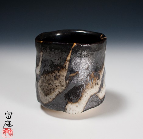 Kokuyōsai Tea Ceremony Bowl by Suzuki Tomio: click to enlarge
