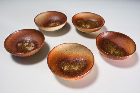 Yōhen Kozara Dish Set by Hiroaki Wada: click to enlarge