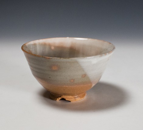 Haiyū Ash Glazed Tea Ceremony Bowl by Wada Hiroaki: click to enlarge