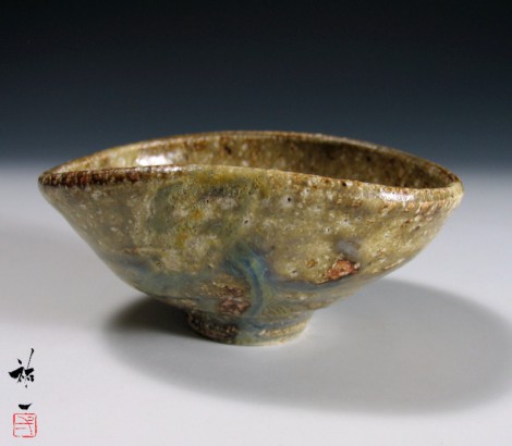 Haiyūsai Yōhen Tea Ceremony Bowl by Ikai Yūichi: click to enlarge