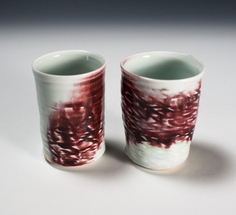 Shinshayū Green Tea Cup Set by Ikai Yūichi: click to enlarge
