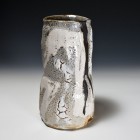Haku-kin Shino Vase by Suzuki Tomio