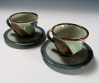 Yonsai Mentori Tea Cup Set by Kawai Tōru