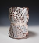 Nezumi Shino Vase by Suzuki Tomio