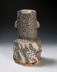 Nezumi Shino Mallet Vase by Suzuki Tomio