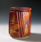 Yōhen Aka Shino Tsubo Jar by Suzuki Tomio