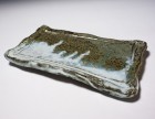 Haiyūsai Ash Glazed Slab Plate by Ikai Yūichi