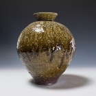 Haiyūsai Ash Glazed Vase by Ikai Yūichi