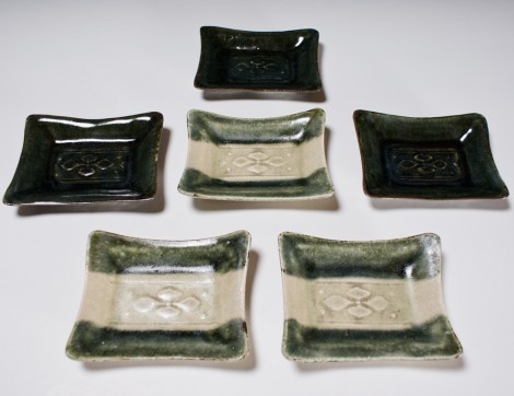 Haiyū Gosu Plate Set by Kawai Takéichi: click to enlarge