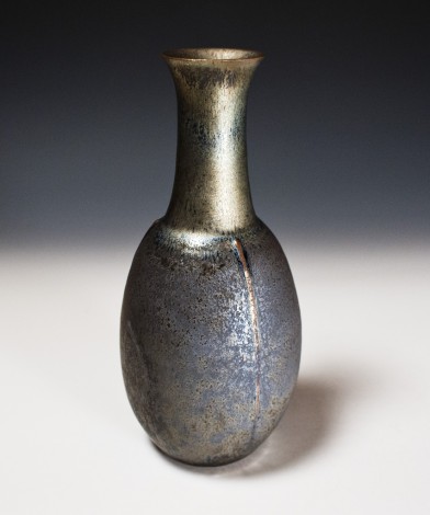 Ginshō Tenmoku Tsuisen Vase by Kamada Kōji: click to enlarge