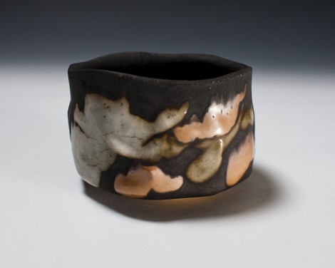 Kokuyōsai Kofuku Tea Bowl by Suzuki Tomio: click to enlarge