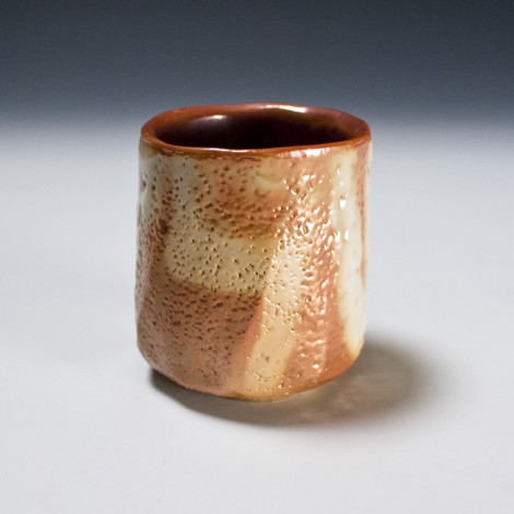 Yōhen-kin Shino Green Tea Cup by Suzuki Tomio: click to enlarge