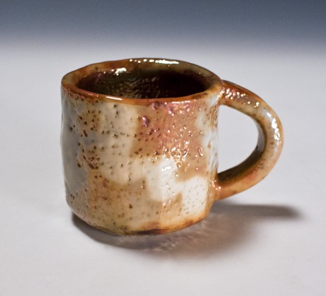Yōhen-kin Shino Coffee Cup by Suzuki Tomio: click to enlarge
