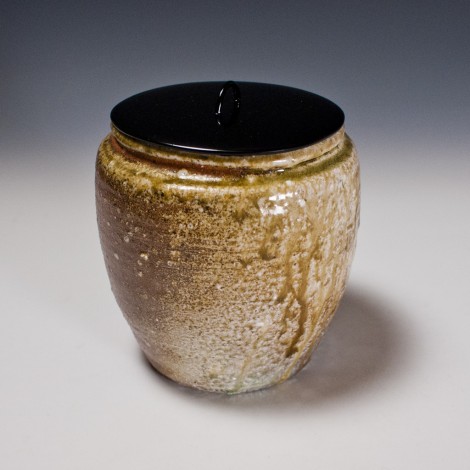 Yōhen Haikaburi Fresh Water Jar by Wada Tōzan: click to enlarge