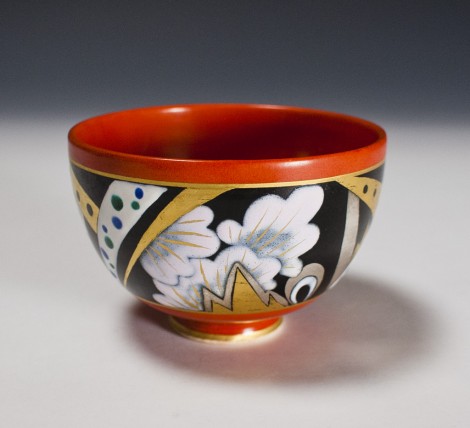 Botan Tea Ceremony Bowl by Wada Tōzan: click to enlarge