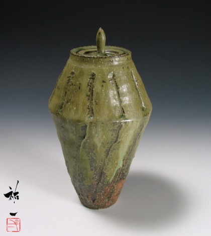 Haiyūsai Kokusen Lidded Vase by Ikai Yūichi: click to enlarge