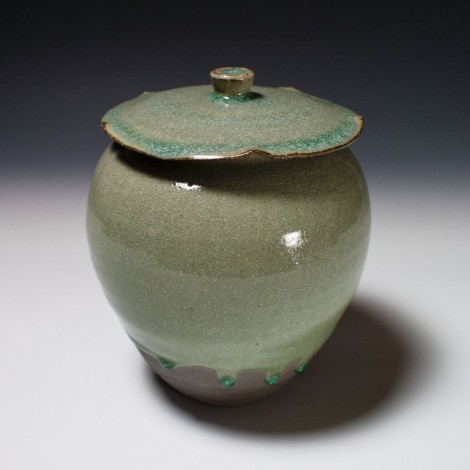 Haiyūsai Lidded Tsubo Jar by Ikai Yūichi: click to enlarge