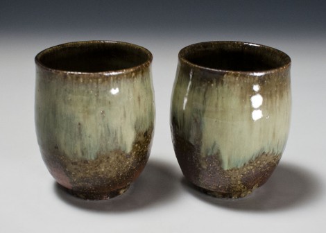 Haiyūsai Green Tea Cup Set by Ikai Yūichi: click to enlarge