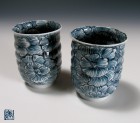 Peony Green Tea Cup Set by Murata Tetsu