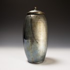 Ginshō Tenmoku Tsuisen Lidded Vase by Kamada Kōji