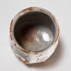Nezumi Shino Green Tea Cup by Suzuki Tomio