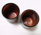 É Garatsu Green Tea Cup Set by Wada Hiroaki