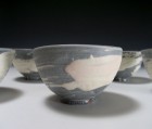 Hakémé Tea Bowl Set by Wada Tōzan